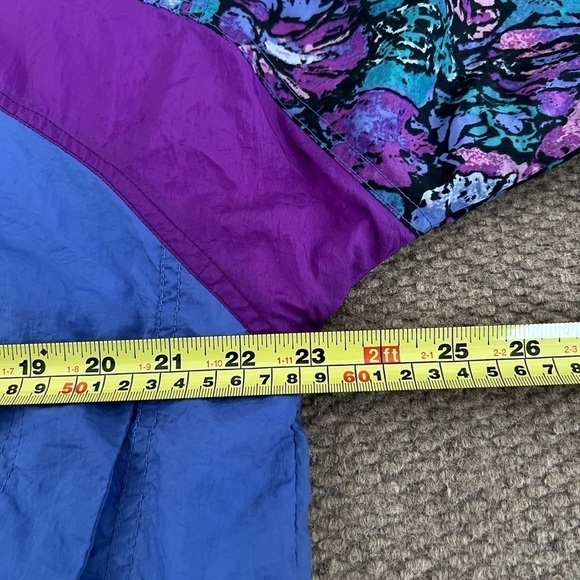 Vintage Nike Women’s Two-Tone Floral Full Zip Wind Breaker 90s Colorful Size M - Picture 10 of 11